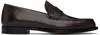 The Row Brown Novus Loafers In Dbr Dark Brown