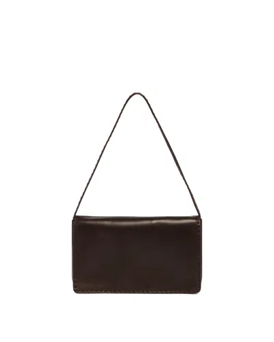 The Row Brown Nuance Leather Shoulder Bag
