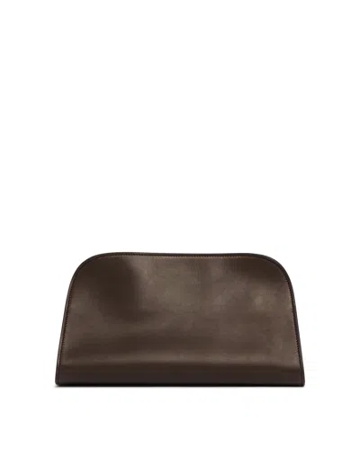 The Row Brown Peggy Clutch In Brown Marrone   #3d322d