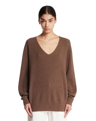 The Row Brown Phef Sweater In Brown Marrone   #3d322d
