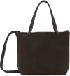 The Row Brown Small Park Tote In Dmoas Dark Mocha Ans
