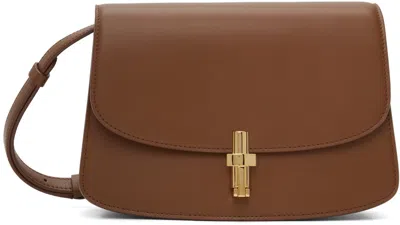 The Row Brown Sofia 8.75 Crossbody Bag In Twany Shg