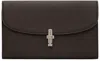 The Row Brown Sofia Continental Wallet In Dark Mocha Ans