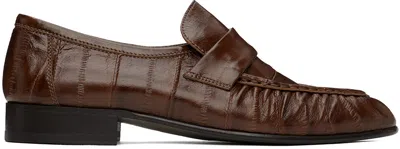 The Row Brown Soft Loafers In Light Brown