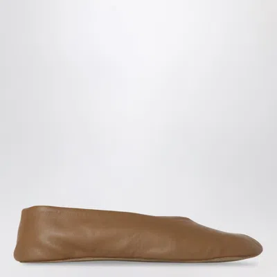 The Row Brown Stella Leather Mule