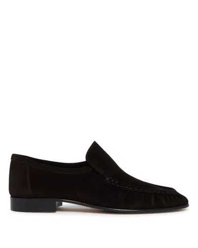 The Row Brown Two Suede Soft Loafers