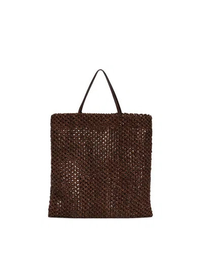 The Row Brown Woven Raffia Bag