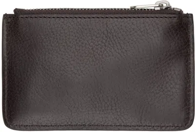 The Row Brown Zipped Keychain Coin Pouch In Tango Brown Ans
