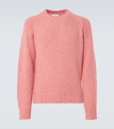 The Row Men's Bruno Lofty Brushed Cashmere Sweater In Bsm Bright Salmon