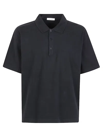 The Row Bry Cotton Polo Shirt In Black