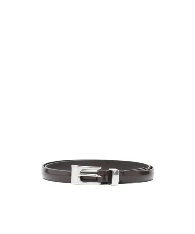 The Row Buckle Belt In Brown