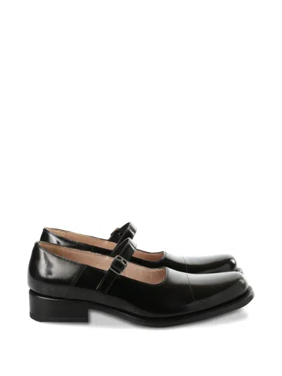 The Row Kai Leather Mary Jane Flats In Black