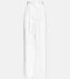 The Row Bufus High-rise Cotton Pants In Off White