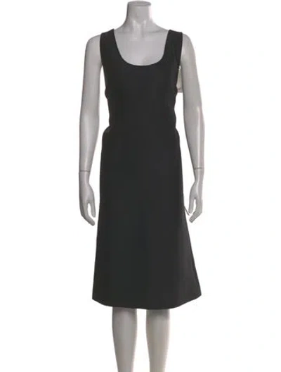 Pre-owned The Row Bumi Dress Midi Length Dress In Black