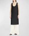 The Row Bumi Scoop-neck Sleeveless Shift Dress In Black
