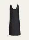 The Row Bumi Scoop-neck Sleeveless Shift Dress In Black