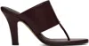 The Row Burgundy Signum Heeled Sandals In Brbg Bordeaubergine