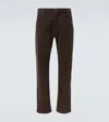 The Row Burt Cotton Corduroy Straight Pants In Brown