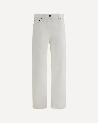 The Row Denim Burty Trousers With Pockets And Loops In Neutral