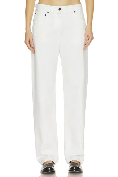 The Row Denim Burty Trousers With Pockets And Loops In Neutral