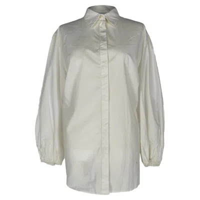 Pre-owned The Row Button Down Blouse In White Cotton