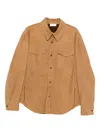 The Row Button-down Flap-pocket Shirt Jacket In Brown