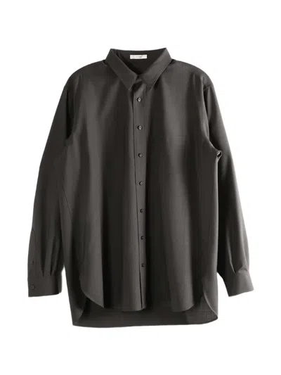 The Row Button Front Shirt In Brown