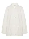 The Row Elodianna Cotton Twill Jacket In White