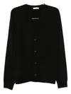 The Row Button-front Wool Cardigan In Black