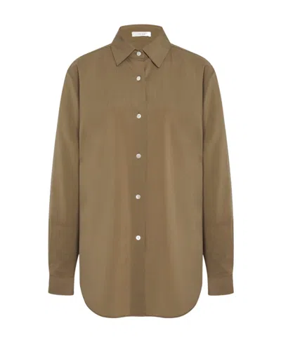 The Row Button Shirt In Brown