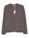 The Row Buttoned Cardigan In Brown
