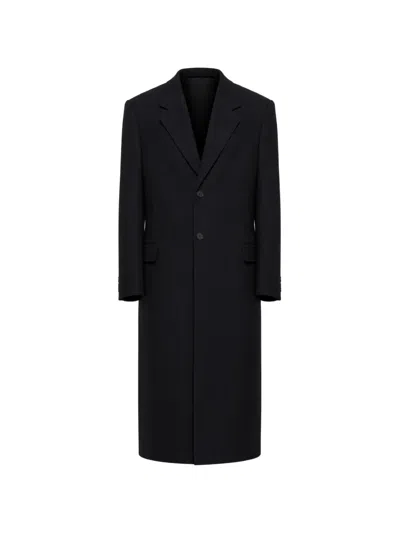 The Row Buttoned Coat In Black