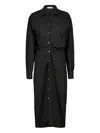 The Row Buttoned Shirt Midi Dress In Black