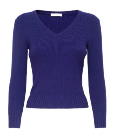 The Row Cael Long-sleeved Sweater In Blue