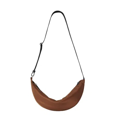 The Row Caiden Zipper Underarm Bag In Brown