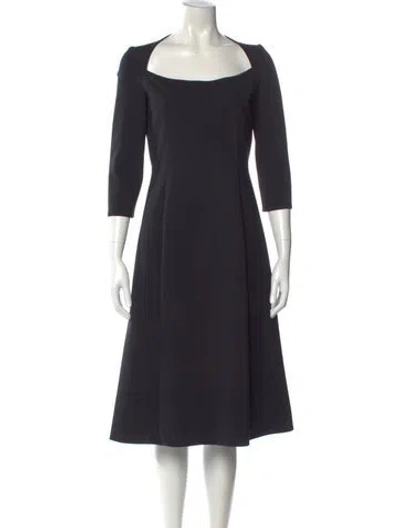 Pre-owned The Row Calama Dress Midi Length Dress In Black