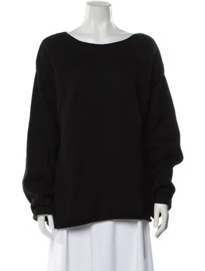 Pre-owned The Row Calas Sweater Bateau Neckline Sweatshirt In Black