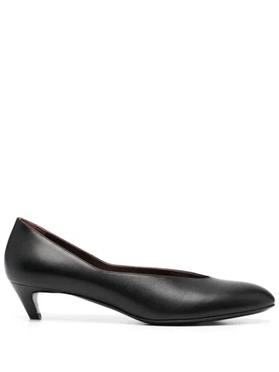 The Row Calf-leather Kitten-heel Pumps In Black