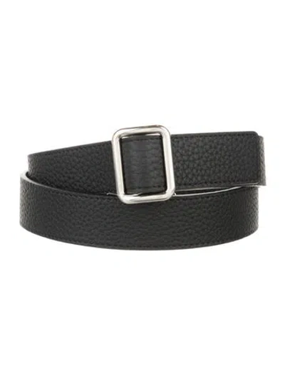 Pre-owned The Row Calfskin Belt In Black