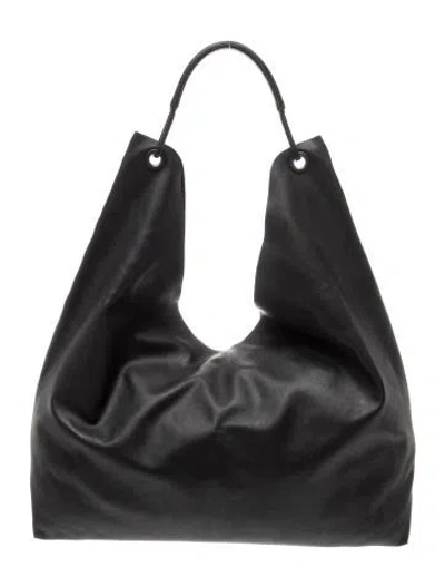 Pre-owned The Row Calfskin Bindle Three W/ Pouch In Black