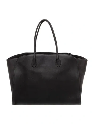 Pre-owned The Row Calfskin Marlo 17 In Black