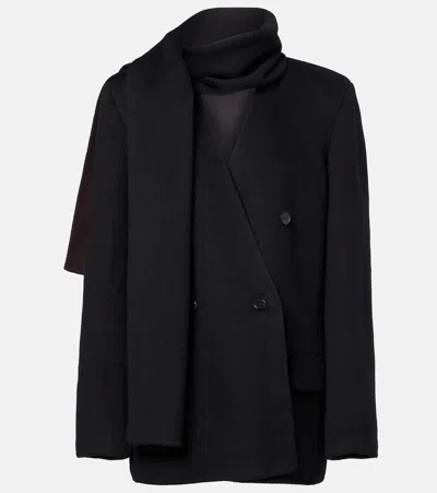 The Row Calitra Scarf-detail Cashmere Jacket In Black