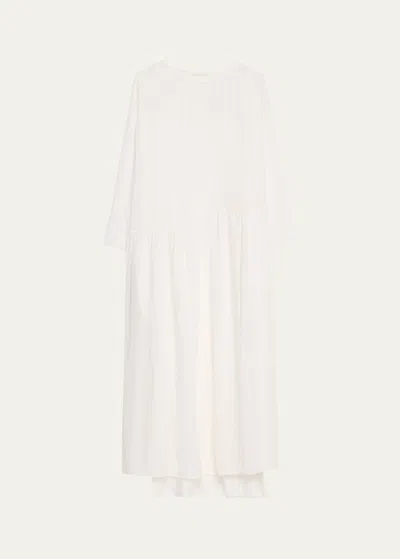 The Row Callas Mesh Maxi Dress In White
