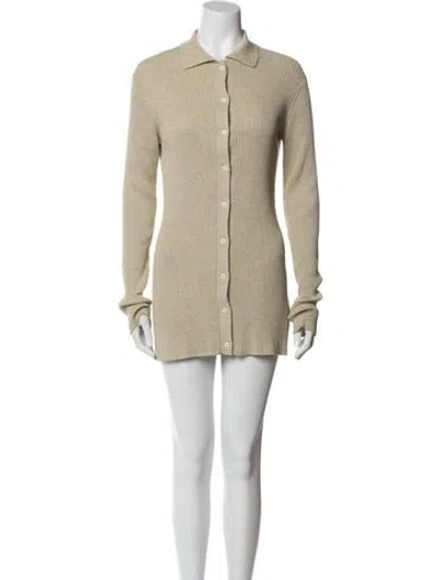 Pre-owned The Row Callisto Mini Dress In Neutral