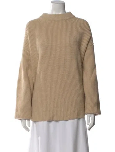 Pre-owned The Row Camel Hair Mock Neck Sweater In Neutral