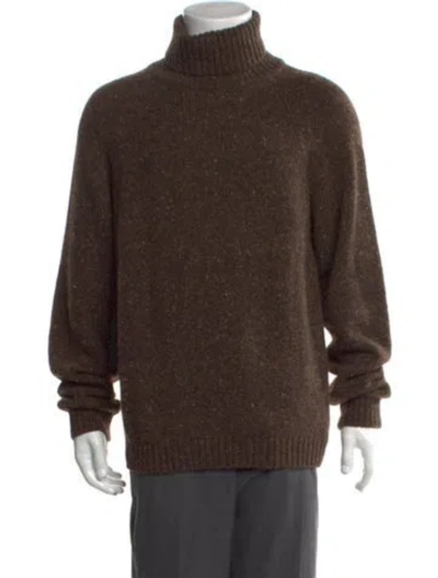 Pre-owned The Row Camel Hair Tweed Pattern Pullover In Brown