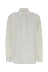 The Row White Regular Solid Shirt In White