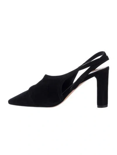 Pre-owned The Row Camil Suede Slingback Pumps In Black