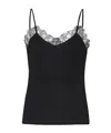 The Row Ikee Silk Blend Camisole Top W/lace In Black