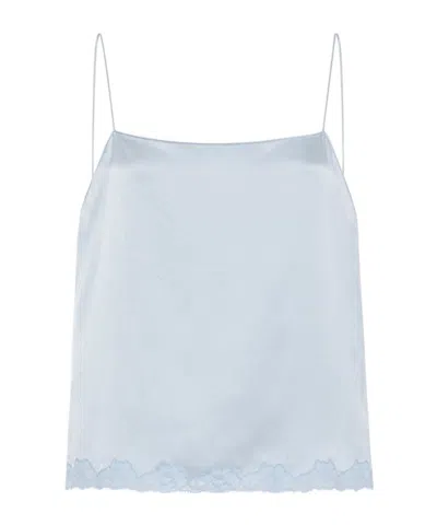 THE ROW KILARI LACE-TRIMMED SILK TOP
